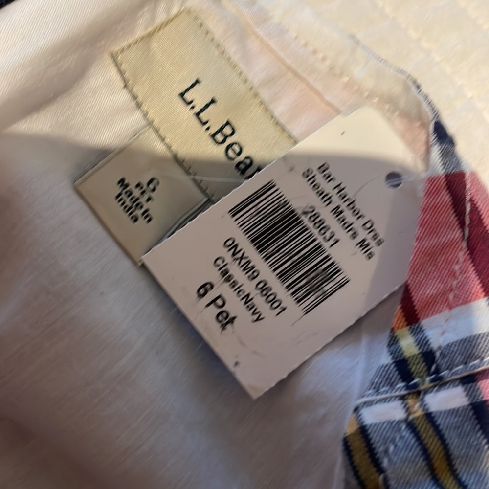 LLBean checkered patchwork sleeveless dress - Picture 16 of 16